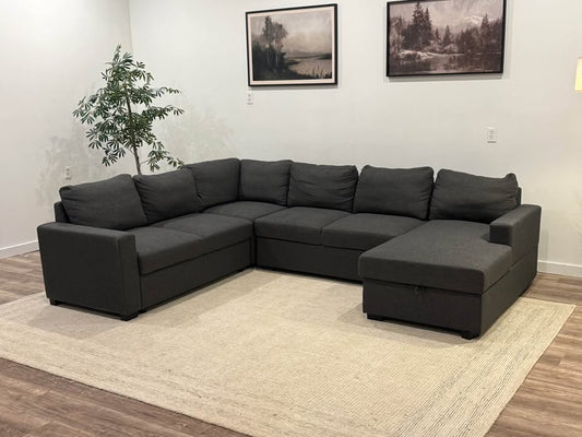 Gray Sleeper sectional couch delivery available