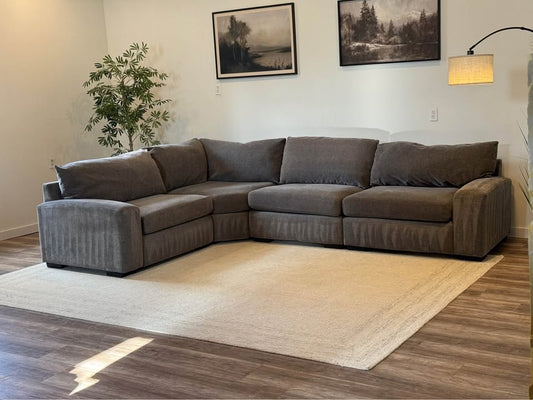 Gray 4-piece sectional couch delivery available