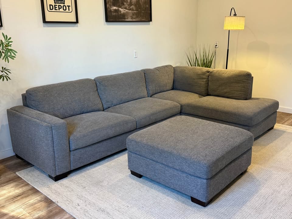 Gray Costco sectional couch delivery available