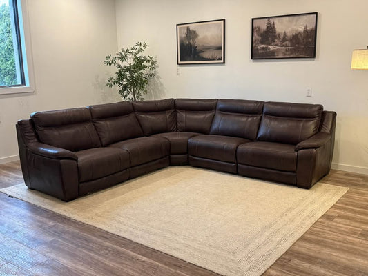 Brown sectional couch