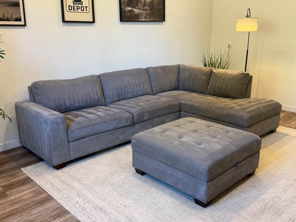 Gray Costco sectional couch delivery available