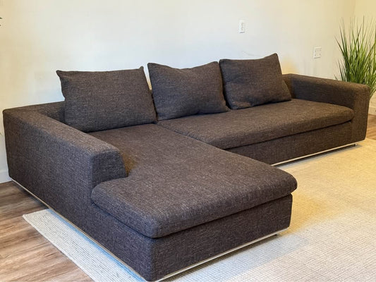 Crate and barrel duck down sectional couch delivery available