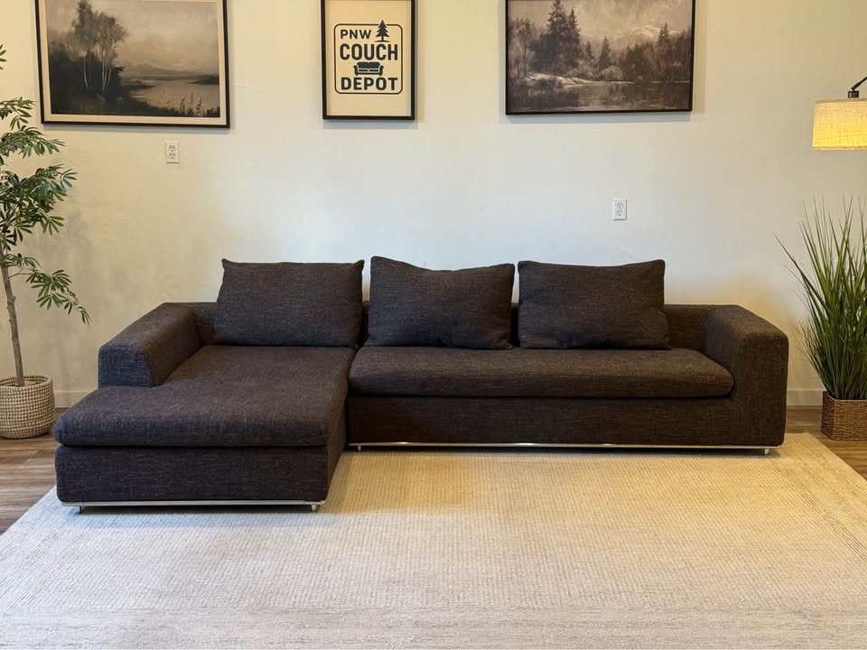 Crate and barrel duck down sectional couch delivery available
