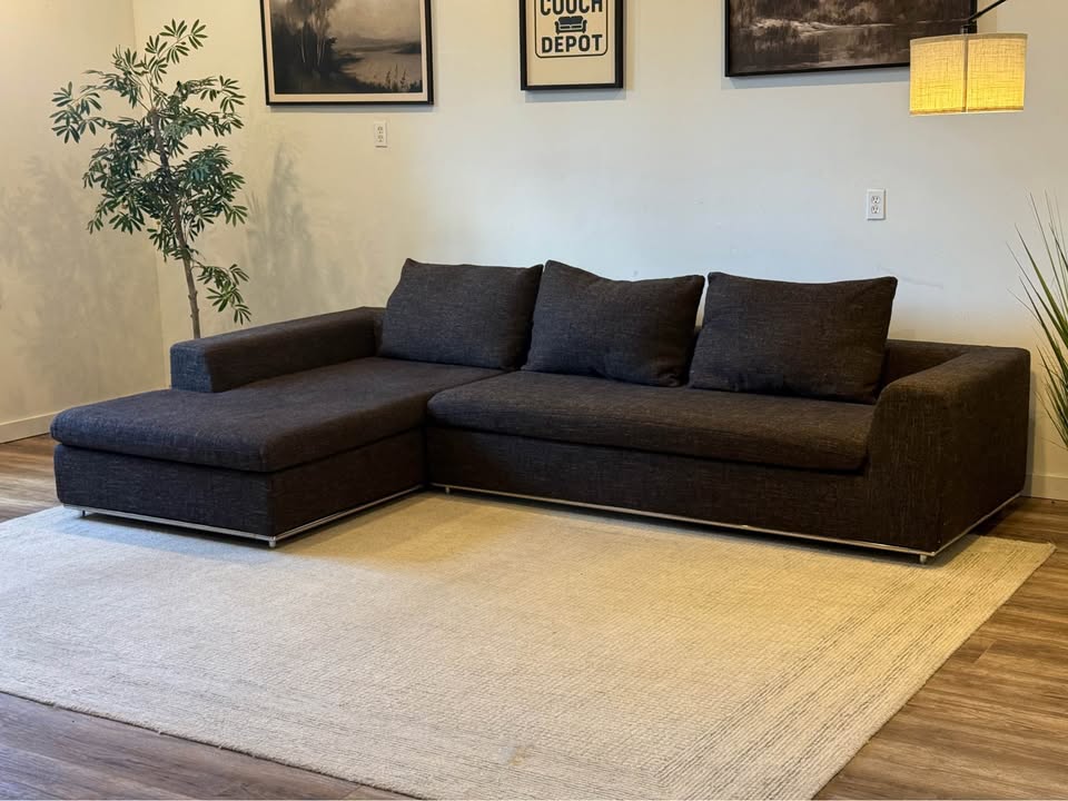 Crate and barrel duck down sectional couch delivery available