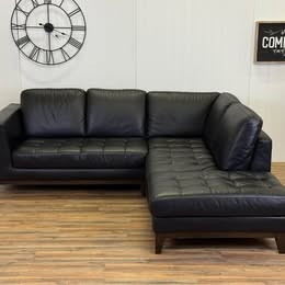 Natuzzi leather sectional couch delivery available