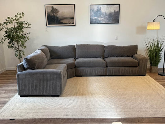 Gray 4-piece sectional couch delivery available