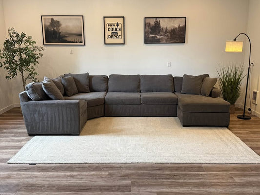 Macy’s Radley dark gray sectional couch delivery available