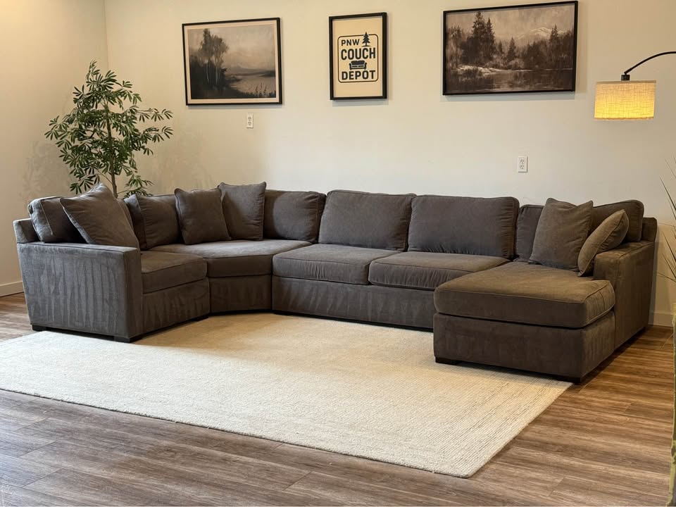 Macy’s Radley dark gray sectional couch delivery available