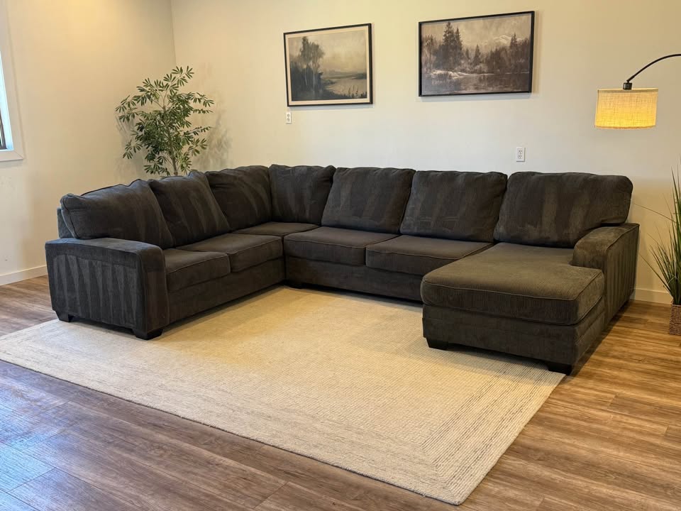 Ashley furniture dark gray sectional couch delivery available