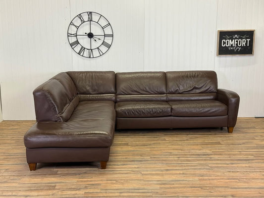 Italsofa leather sectional sleeper couch delivery available