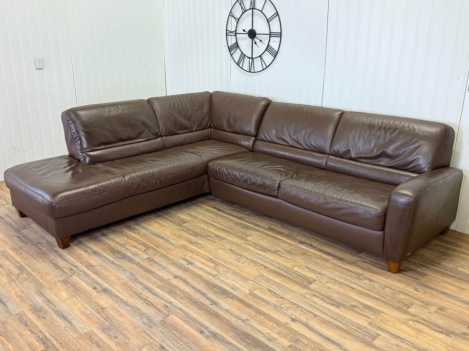 Italsofa leather sectional sleeper couch delivery available
