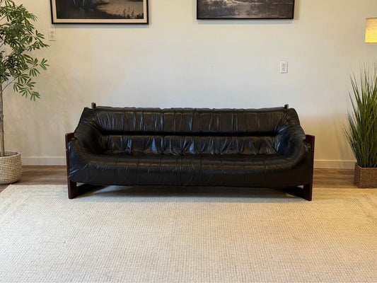 Leather sofa by Percival Lafer in 1960s delivery available