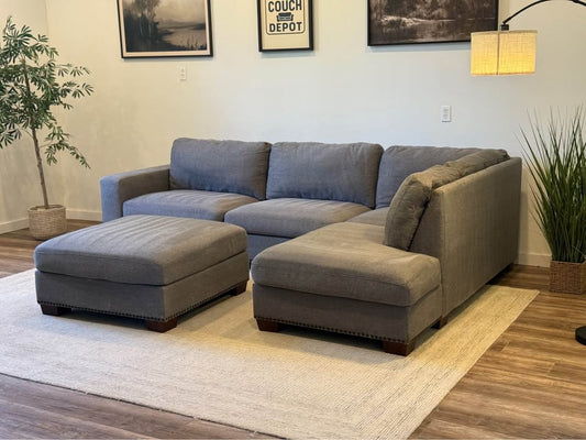 Costco gray sectional couch delivery available