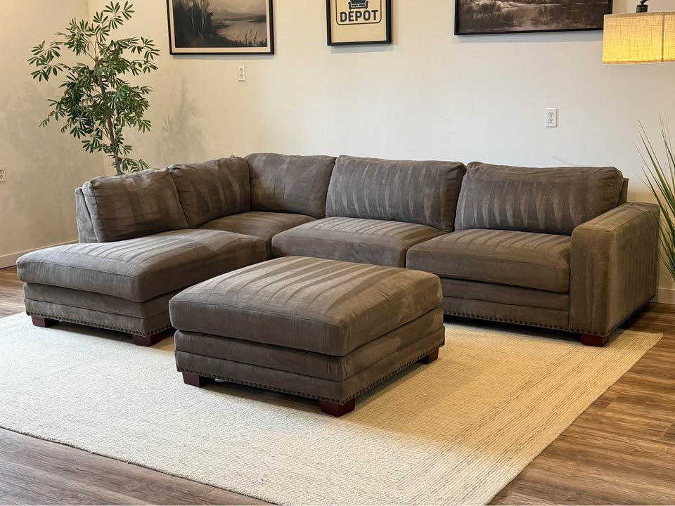 Gray Costco sectional couch delivery available