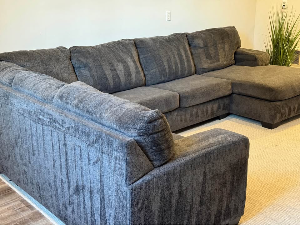 Ashley furniture charcoal gray sectional couch delivery available