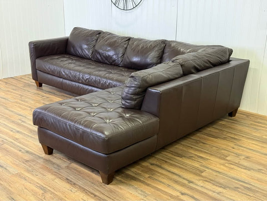 Natuzzi leather sectional couch delivery available