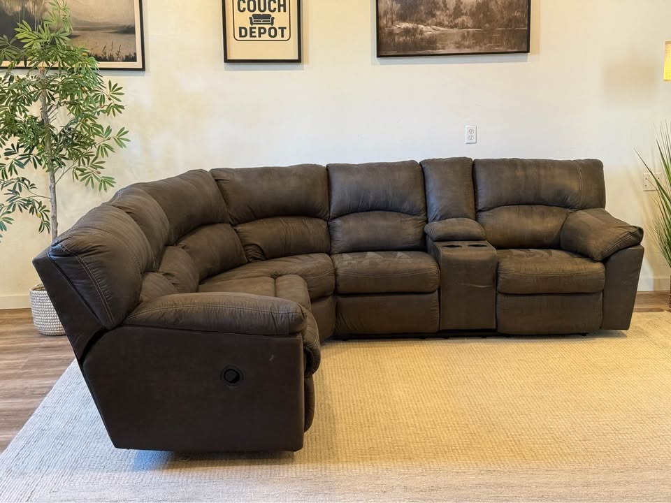 Ashley furniture charcoal gray recliner sectional couch delivery available