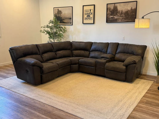 Ashley furniture charcoal gray recliner sectional couch delivery available