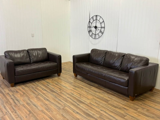 Natuzzi leather couch & loveseat Delivery available