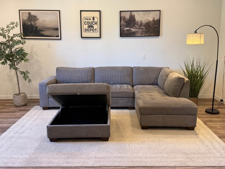 Gray Costco sectional couch delivery available