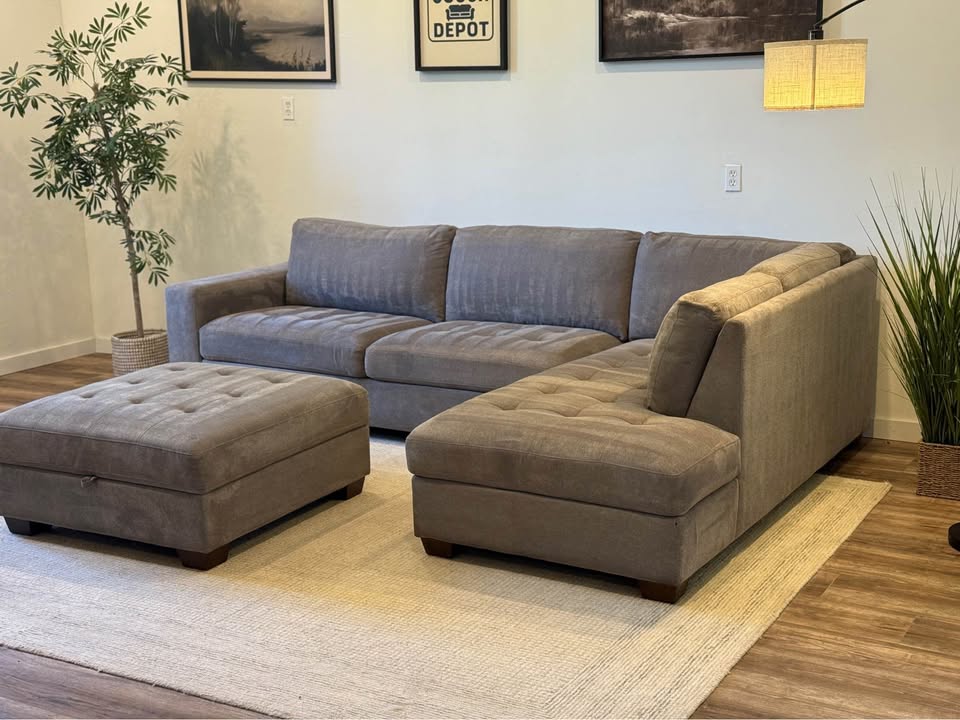 Gray Costco sectional couch delivery available